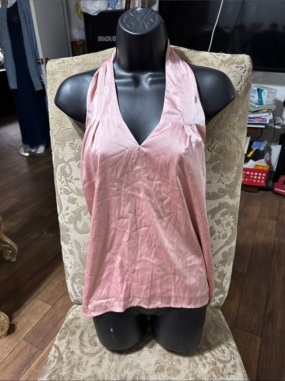 superdown Blush Pink Halter V-Neck Camisole